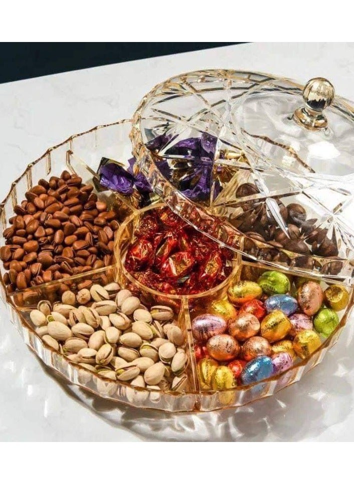 طبق تسالي أكريليك شفاف عالي الجودة – تصميم أنيق لتقديم المكسرات والحلويات st  - Image 4