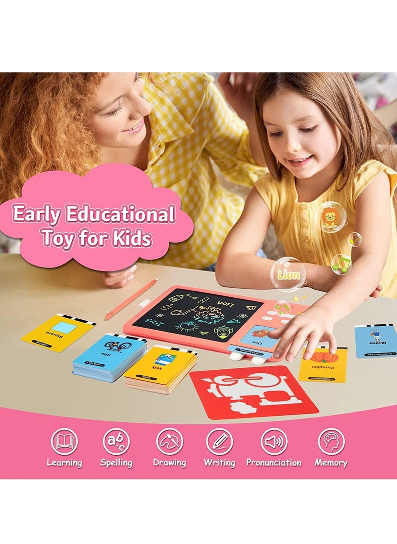 0TO1 TECH - Audible Learning Toy, 224 PCS Talking Flashcards, Audible Flash Cards with Sound Effects, LCD Writing Tablet Educational Learning, Words Toys,Toddlers Birthday Gift for 2-7 Years Kids - Image 1