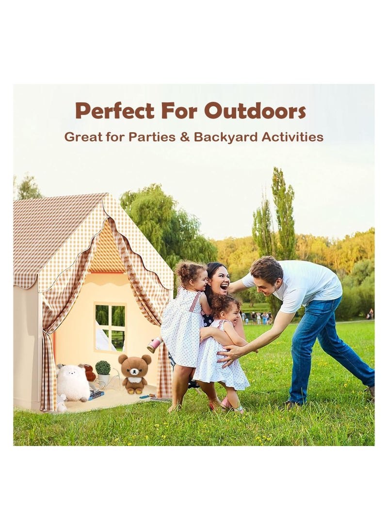 Kids Play Tent Game House Play house with Lights Kids indoor Outdoor Activity Center (Beige)
