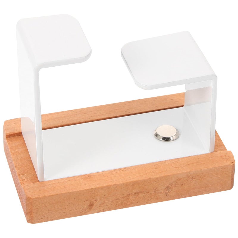 No Drill Wall Mounted Bathroom Hook For Towels And Basin Beech Wood White Finish - Image 2