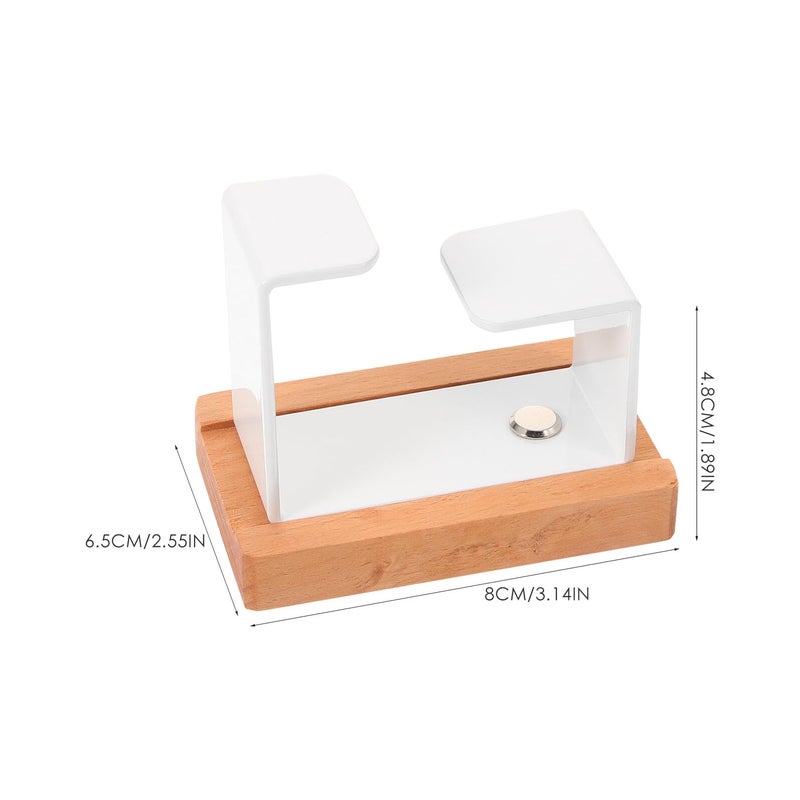 No Drill Wall Mounted Bathroom Hook For Towels And Basin Beech Wood White Finish - Image 3