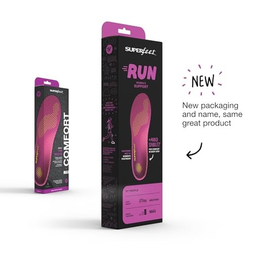 Superfeet Run Women's Support Insoles - Trim-To-Fit High Arch Support - Carbon Fiber Orthotic Shoe Inserts for Running Shoes - Professional Grade - 8.5-10 Women - Image 2