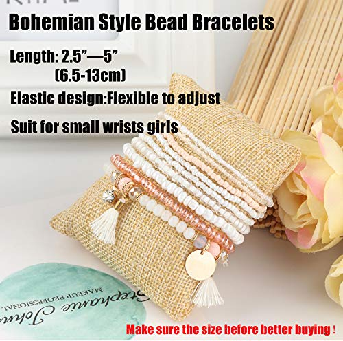 MILACOLATO 6Sets Boho Bead Bracelets Set Multilayered Stackable Bracelets Comfortable Stretch Bracelets Multicolor Bohemian Charm Bracelets for Women Men - Image 2