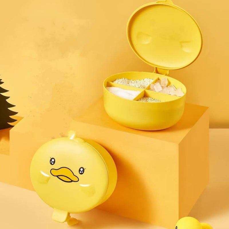 Vroxy Vroxy Kitchen Yellow Duck Mukhvas Sugar Salt Masala Dispenser Seasoning Box Grid Condiment Spoon For Kitchen 1Pcs  - Image 2