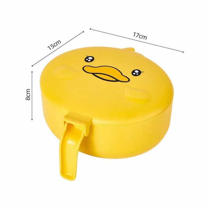 Vroxy Vroxy Kitchen Yellow Duck Mukhvas Sugar Salt Masala Dispenser Seasoning Box Grid Condiment Spoon For Kitchen 1Pcs  - Image 3