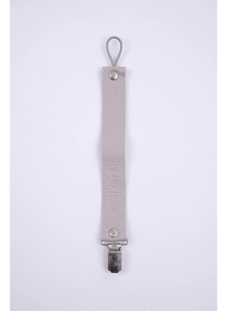 Baby Hola Babyhola Pacifier Strap with Protected Metal Clip 100% Genuine Leather Specially Packaged Gift 1072-1