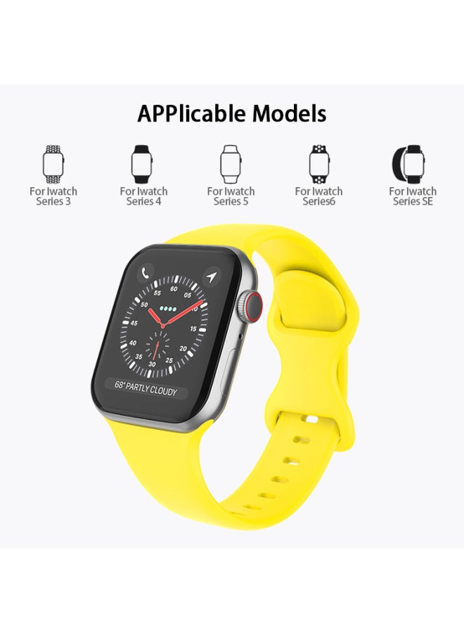 لحزام Apple السيليكون Iwatch Strap Apple Watch مع مشبك فراشة 8 إبزيم حقيبة حزام Apple مشبك - اللون: وردي عتيق - المواصفات: 42/44/45/49 مم حجم كبير - Image 5