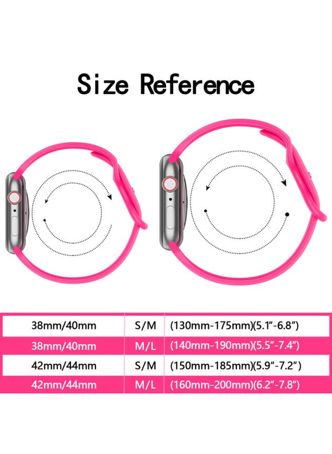 لحزام Apple السيليكون Iwatch Strap Apple Watch مع مشبك فراشة 8 إبزيم حقيبة حزام Apple مشبك - اللون: وردي عتيق - المواصفات: 42/44/45/49 مم حجم كبير - Image 4