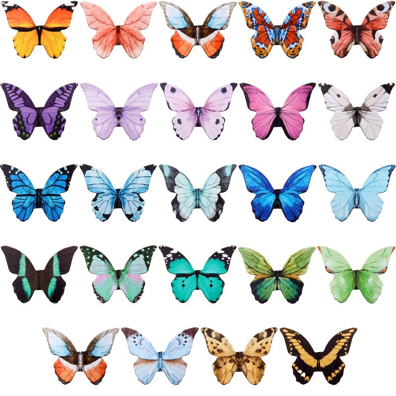 Nezyo 24 Pieces Magnetic Bookmarks Cute Magnet Page Markers Foldable Page Clip for Students Reading Stationery Supplies Office PresentsButterfly