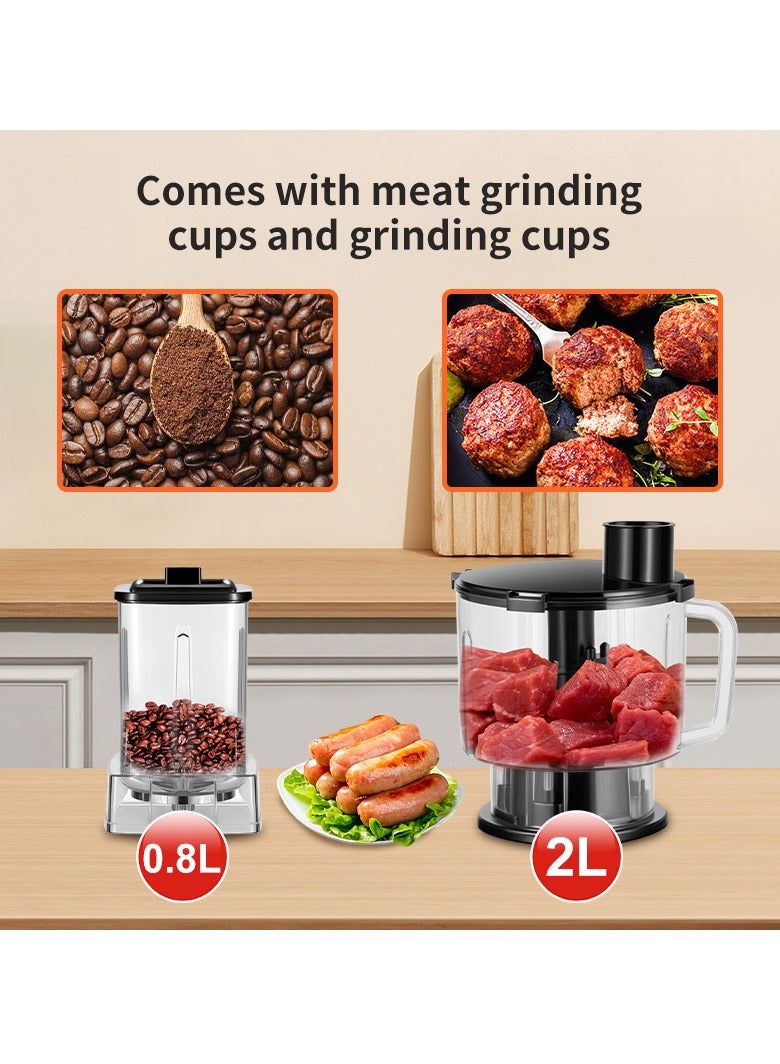 sokany 3-in-1 15 Speeds Electric Juicer & Coffee Grinder & Meat Blender Chopper Set, 0.8L+2L+3L, SK-3333 Black - Image 4