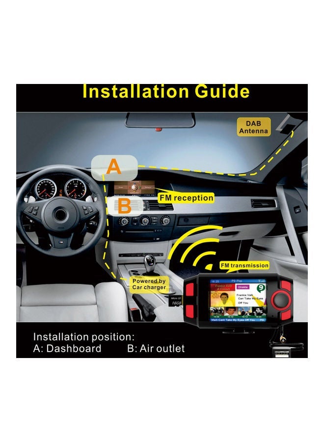 NIBEMINENT Radio Receiver With Bluetooth Support FM Transmitter Music Player V7584_P Black - Image 5