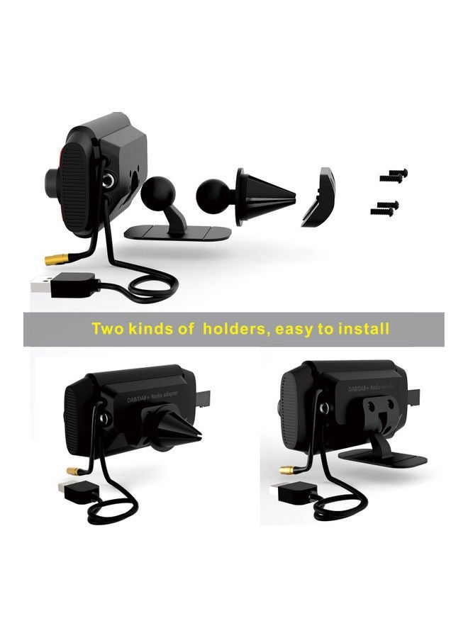 NIBEMINENT Radio Receiver With Bluetooth Support FM Transmitter Music Player V7584_P Black - Image 4