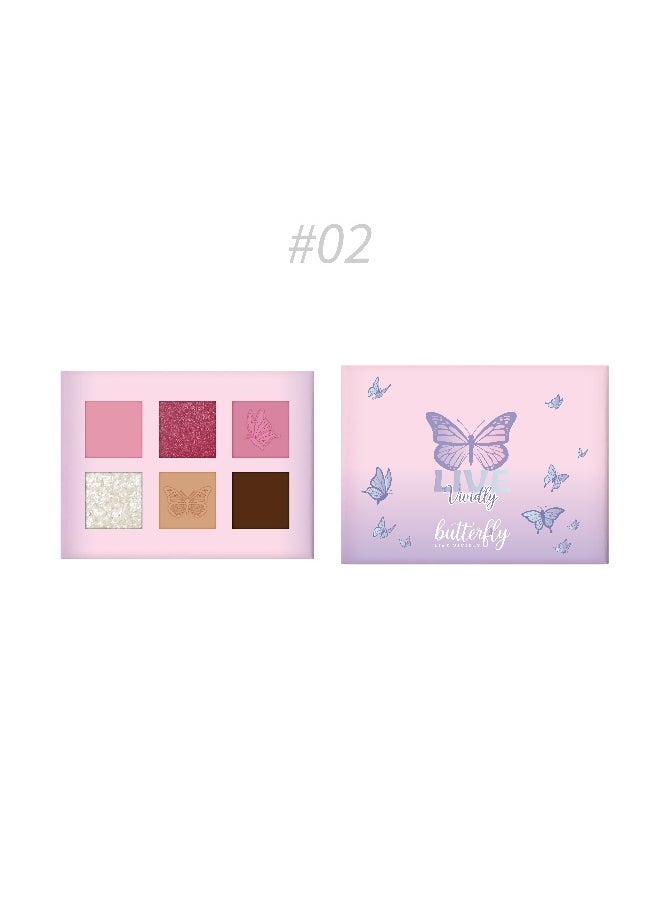 Miniso - MINISO Live Vividly Collection 6-Shade Eyeshadow Palette (02) – Versatile and Vibrant Eye Makeup Set - Image 1