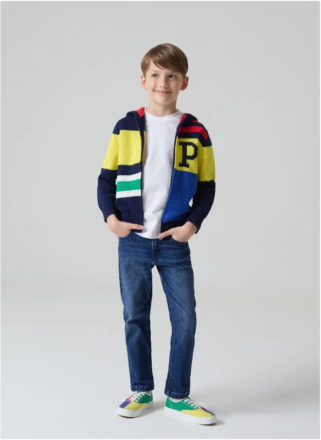 او في اس Full-zip cardigan with hood