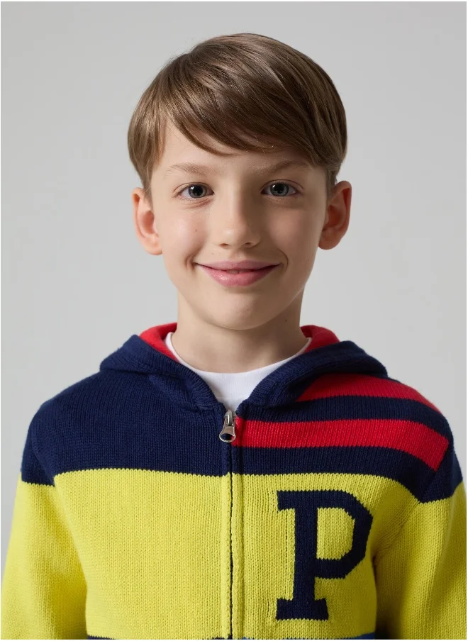 او في اس Full-zip cardigan with hood
