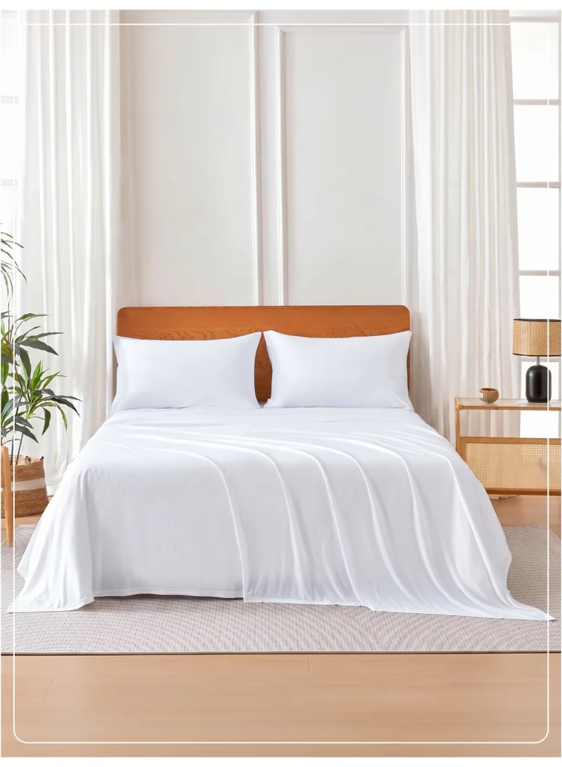 Donetella 4-Piece Super King Bed Sheet Set – Fits 200×200+35 cm – Ultra Soft Brushed Microfiber – Extra Deep Pocket, Secure Elastic All Around – 1 Flat Sheet, 1 Fitted Sheet & 2 Pillowcases, All-Season Comfort – Wrinkle & Fade Resistant, Hypoallergenic