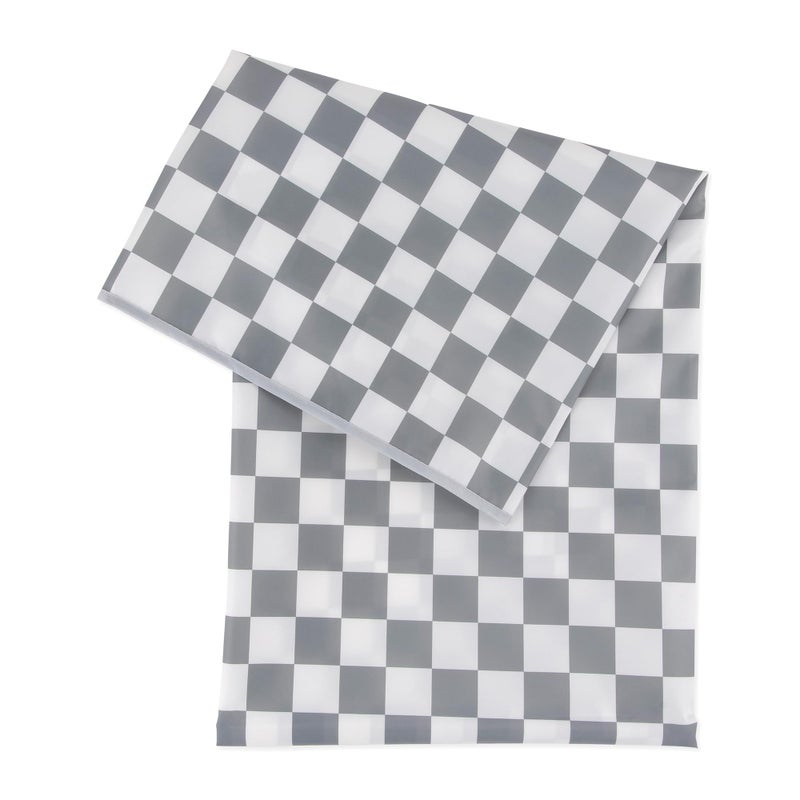 BUMKiNs Bumkins Baby Splat Mat for Under High Chair Babies Toddlers Eating Mess Mat Waterproof Reusable Cloth for Arts and Crafts Playtime for Kids Floors or Tables Fabric 42inx42in Gray Check