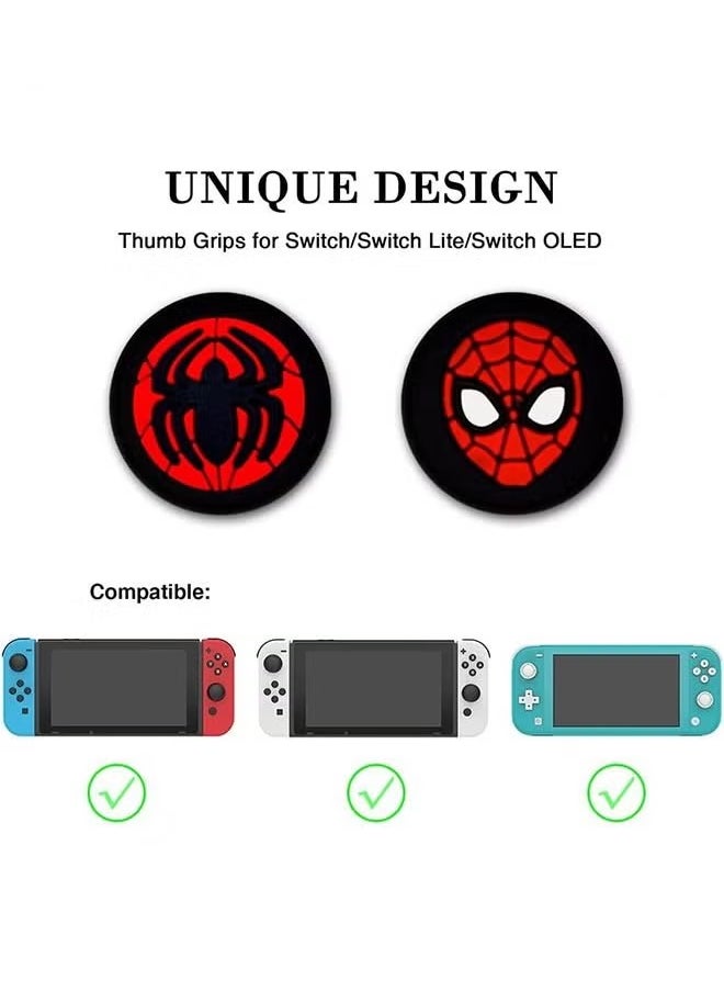 Generic - Switch Thumb Grips, Cut Animal Joystick Caps for Nintendo Switch, 4 PCS Thumbstick Cover for Switch Lite, Switch OLED, Analog Stick Button Cover for NS Joycon Controller (Spider) - Image 1