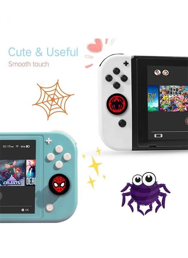 Generic - Switch Thumb Grips, Cut Animal Joystick Caps for Nintendo Switch, 4 PCS Thumbstick Cover for Switch Lite, Switch OLED, Analog Stick Button Cover for NS Joycon Controller (Spider) - Image 1