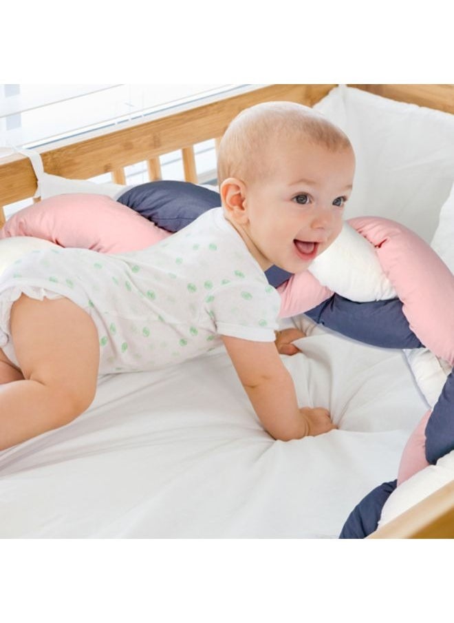 BabyJem Knitted Crib Edge - Soft And Thick 3-Piece Bumper Set  - Image 3