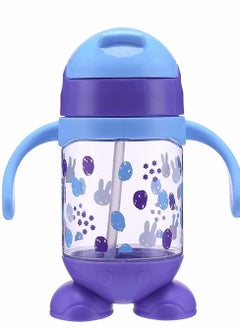 Excefore Kids Water Bottle, Toddler Cup with Straw Spill Leakproof Durable Plastic Drinking Bottle for Boys and Girls Child, Fall-proof Plastic Summer Kettle for Household Use, Indoor Outdoor  - Image 1