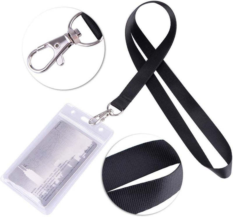 Excefore ID Badge Holders, 12 PCS Clear Card Holder with Breakaway Lanyard, Multi ID Holder with Waterproof Resealable, Name Tag Badge Holder for Nurses, Office and School, Vertical - Image 4