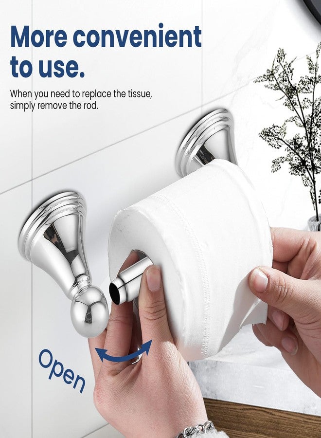 sagetta Hand Towel Holder Towel Ring Set with Toilet Paper Holder 5.55-Inch Bath Towel Ring Diameter Wall Mount Chrome - Image 2
