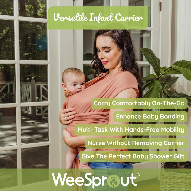 WeeSprout Baby Wraps Carrier - Perfect Child Sling for Newborn and Infant, Enhances Bonding, Soft and Breathable, Ideal for Babywearing - Image 2