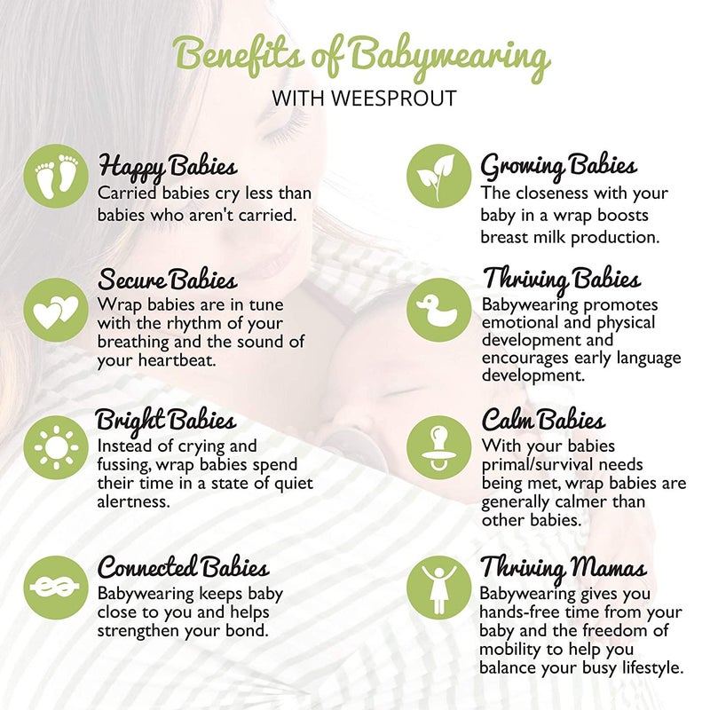 WeeSprout Baby Wraps Carrier - Perfect Child Sling for Newborn and Infant, Enhances Bonding, Soft and Breathable, Ideal for Babywearing - Image 5