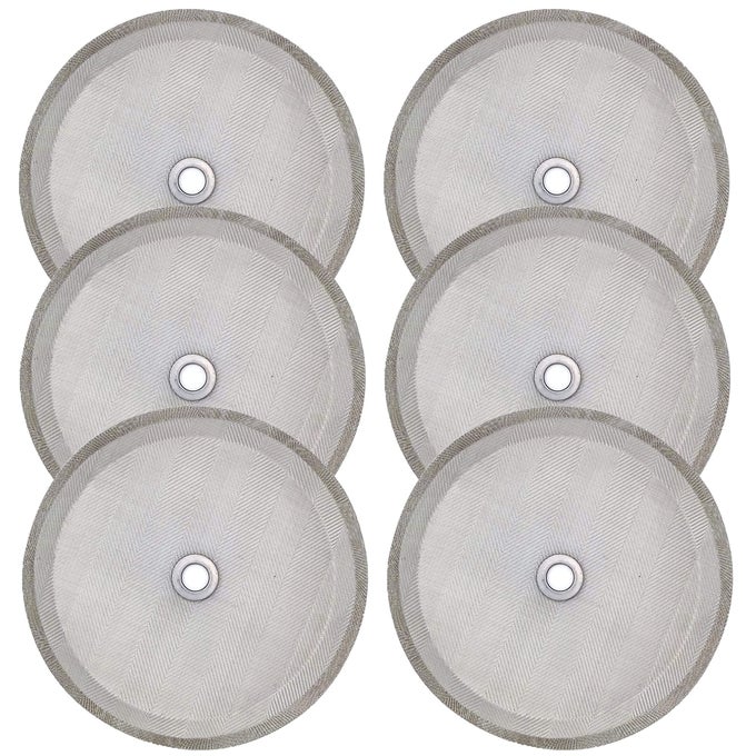 6PCS FRENCH PRESS FILTER SCREEN UNIVERSAL 1000 ML 34 OZ 8 CUP COFFEE MAKERS AND TEA MACHINES 4 INCH STAINLESS STEEL REPLACEMENT FILTER MESH