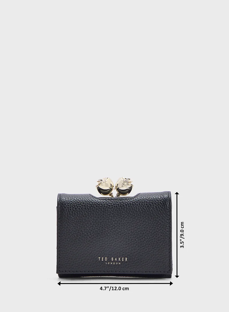 Ted Baker ROOSA Rose Detail Leather Small Bobble Purse