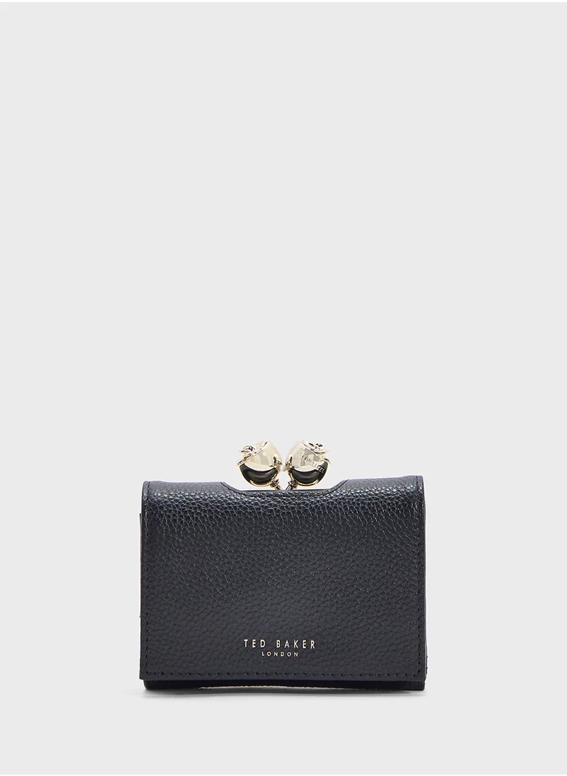تيد بيكر ROOSA Rose Detail Leather Small Bobble Purse