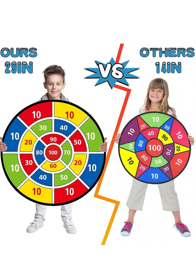 FengSVMA Dart Board with Balls for Kids 3-5： 29" Large Double-Sided Board Games Toys for Kids Ages 4-6 8-12 - Indoor Outdoor Activities Party Games - Birthday Gifts for 3 4 5 6 7 8 9 11 12 Year Old Boys Girls - Image 3