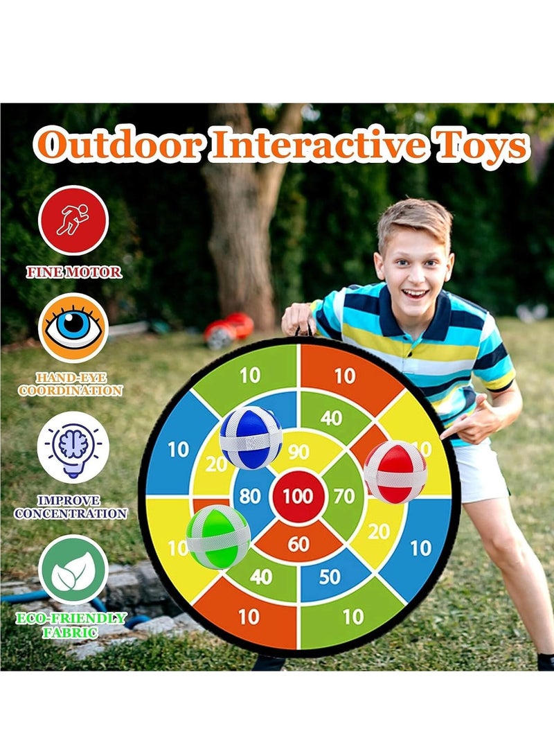 FengSVMA Dart Board with Balls for Kids 3-5： 29" Large Double-Sided Board Games Toys for Kids Ages 4-6 8-12 - Indoor Outdoor Activities Party Games - Birthday Gifts for 3 4 5 6 7 8 9 11 12 Year Old Boys Girls - Image 5