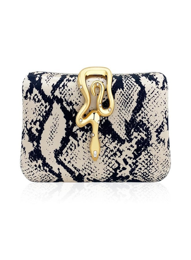 كولودوغو حقيبة يد لامعة من كولودوغو للنساء، حقيبة سهرة أنيقة مزودة بإبزيم ذهبي على شكل ثعبان، مناسبة للحفلات والمناسبات الرسمية. - Image 1