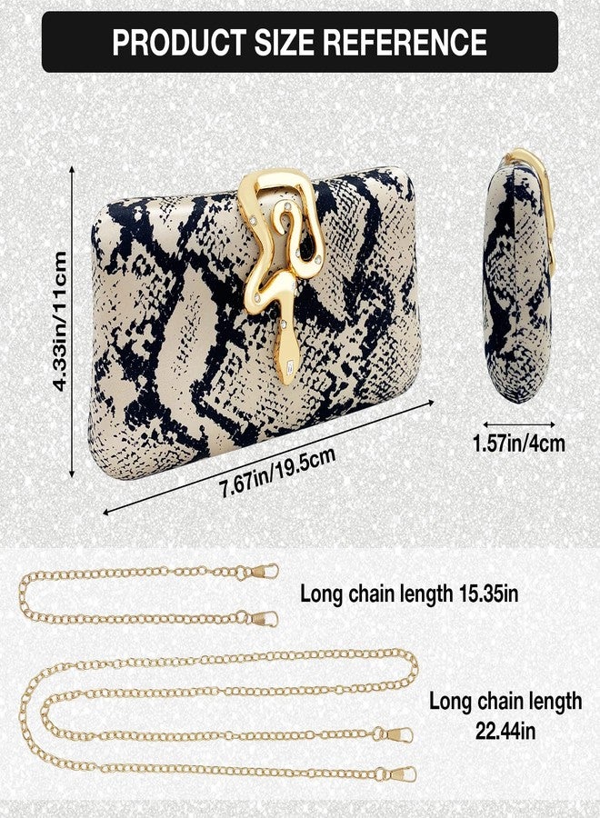 كولودوغو حقيبة يد لامعة من كولودوغو للنساء، حقيبة سهرة أنيقة مزودة بإبزيم ذهبي على شكل ثعبان، مناسبة للحفلات والمناسبات الرسمية. - Image 5