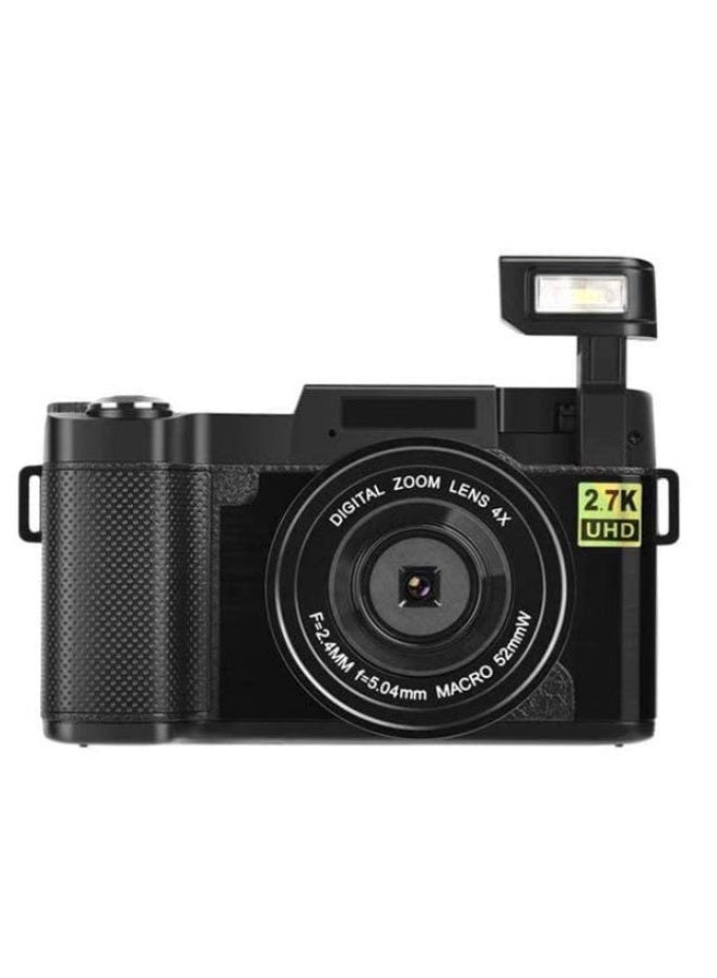 كاميرا فيديو رقمية 2.7K بدقة 30MP مع شاشة دوارة 3.0 بوصة وزوم رقمي 4X مع بطاقة ذاكرة 32G - Image 1