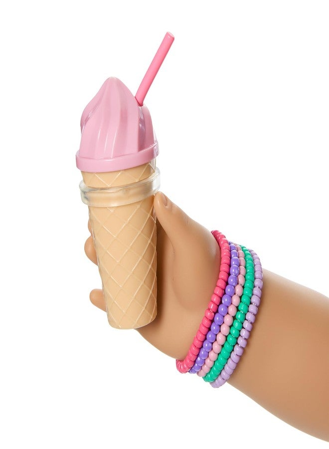 American Girl فتاة أمريكية، صيف مكيني، فتاة العام 2025، دمية بطول 18 بوصة مع ملحقات، تشمل رباط رأس، حقيبة، وكوب، للأعمار 6 سنوات فما فوق - Image 4