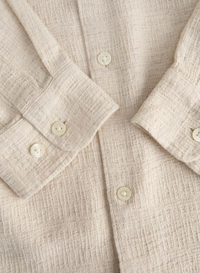 JACK & JONES Jack & Jones Jjleo Jacquard Long Sleeve Shirt