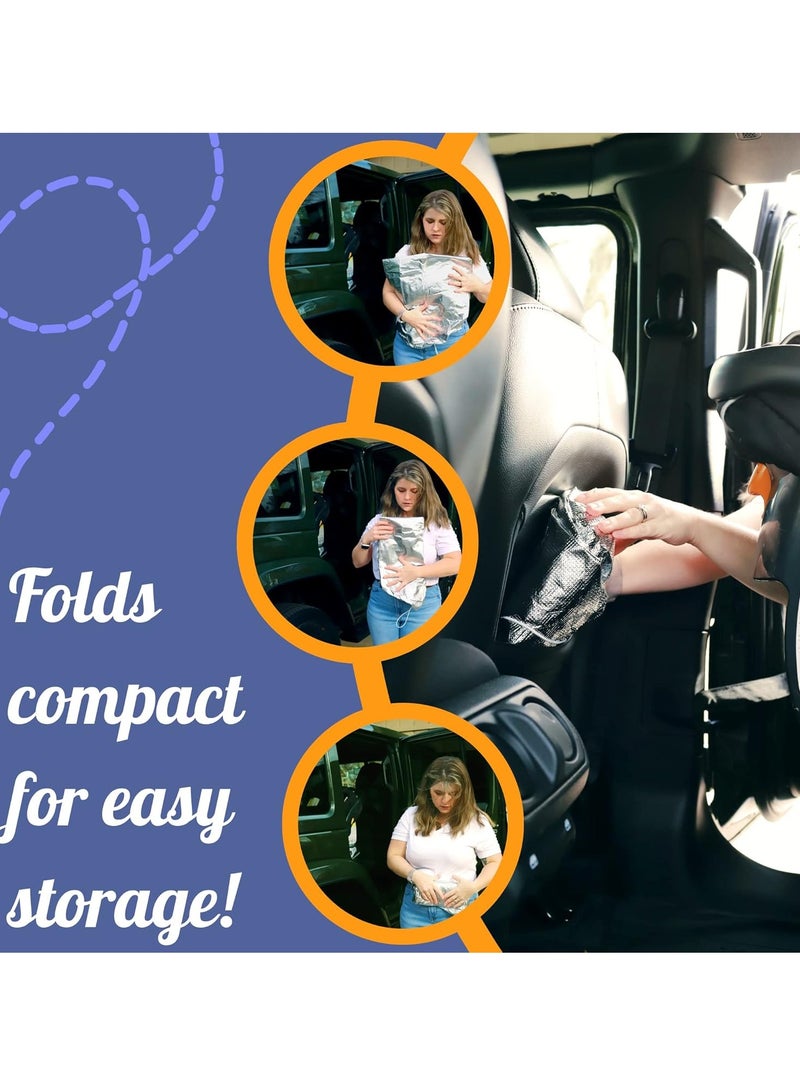 HW Helper Car Seat Sun Shade Cover - Keep Your Baby's Carseat at a Cooler Temperature - Covers and Blocks Out Heat & Sun - Protection from UV Sunlight - Image 4