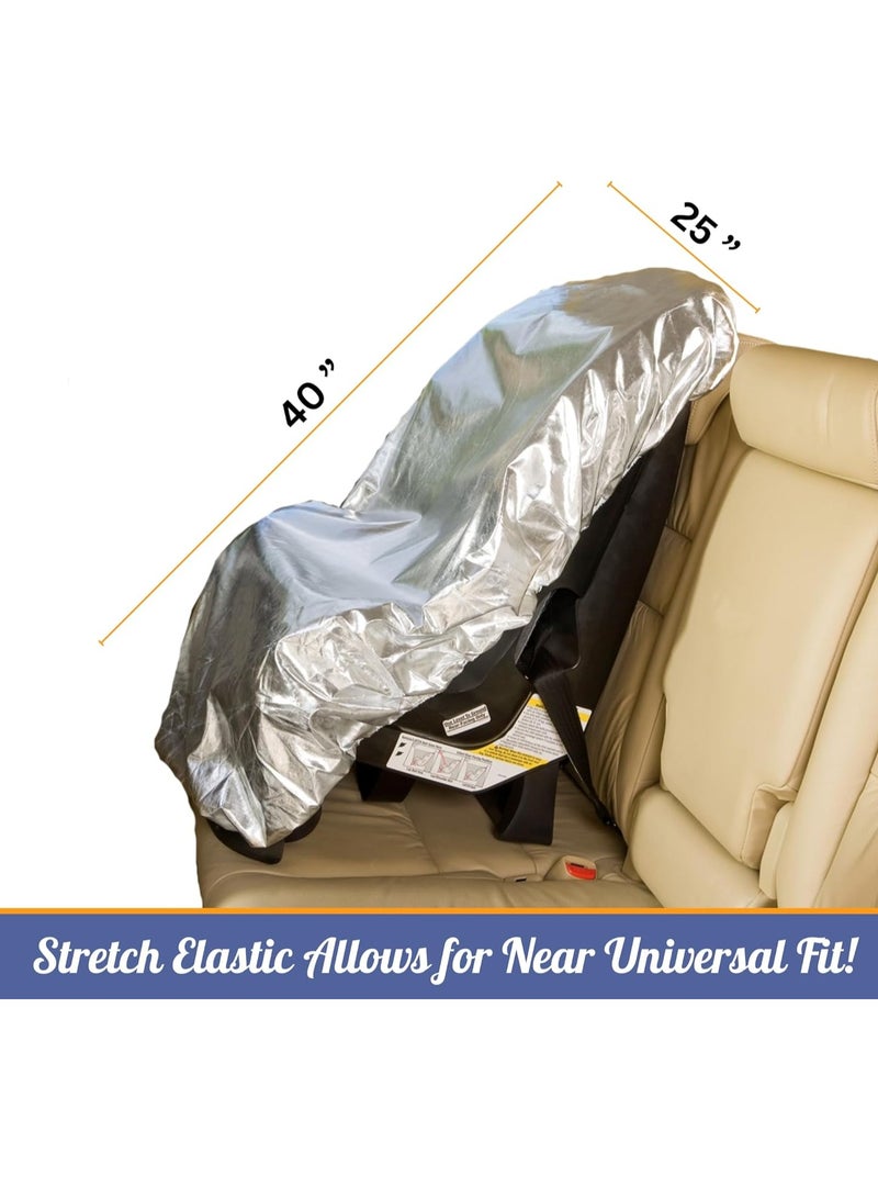 HW Helper Car Seat Sun Shade Cover - Keep Your Baby's Carseat at a Cooler Temperature - Covers and Blocks Out Heat & Sun - Protection from UV Sunlight - Image 2