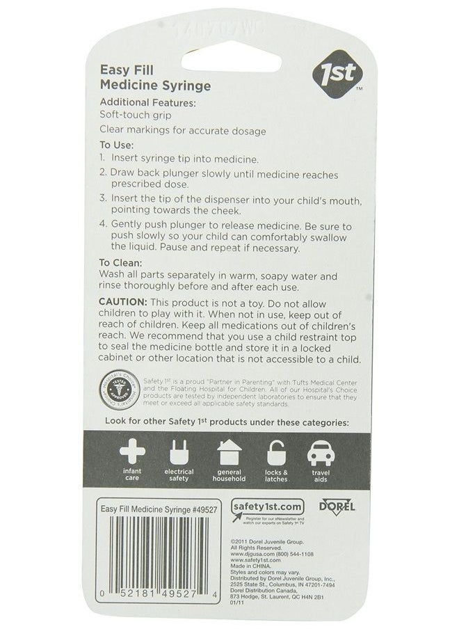 Safety 1st - Easy Fill Medicine Syringe (Packaging May Vary) - Image 1