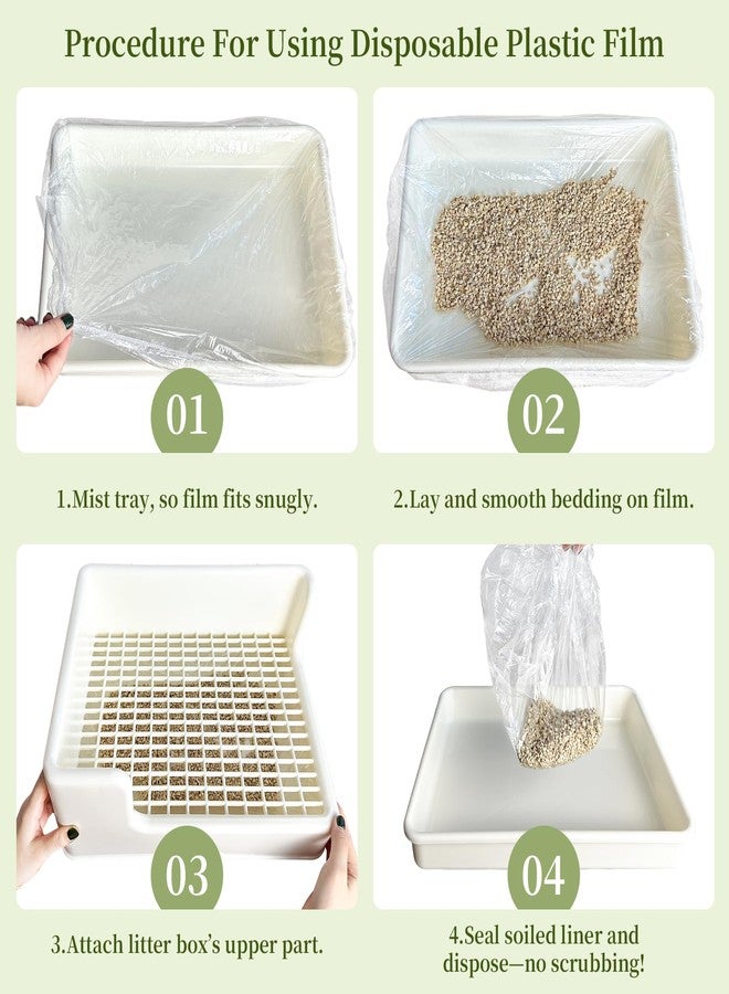 upcessory Disposable 50 pcs Small Animal Cage Liners, Rabbit Tray Film Liner Bunny Litter Pan Bags Guinea Pig Cage Toilet Plastic Film for Bird Hamster Chinchilla Hedgehog - Image 4