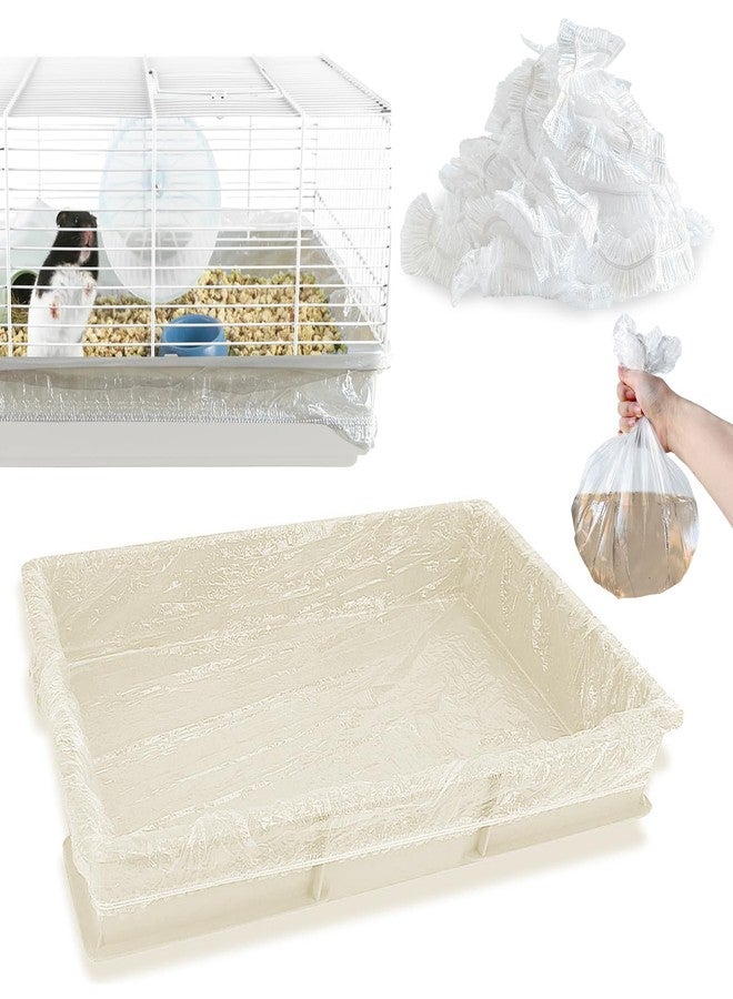 upcessory Disposable 50 pcs Small Animal Cage Liners, Rabbit Tray Film Liner Bunny Litter Pan Bags Guinea Pig Cage Toilet Plastic Film for Bird Hamster Chinchilla Hedgehog - Image 1