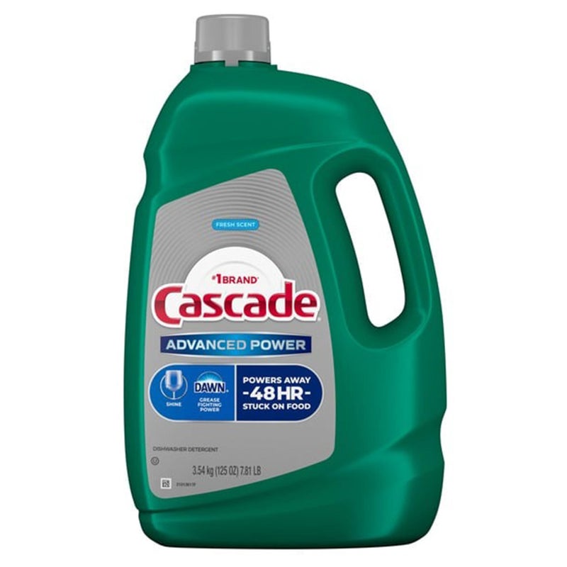 Cascade Advanced Power Dishwasher Detergent Gel, Fresh Scent, Dishwashing Detergent with Dawn Grease Fighting Power, 125 oz Plastic Bottle - Image 5