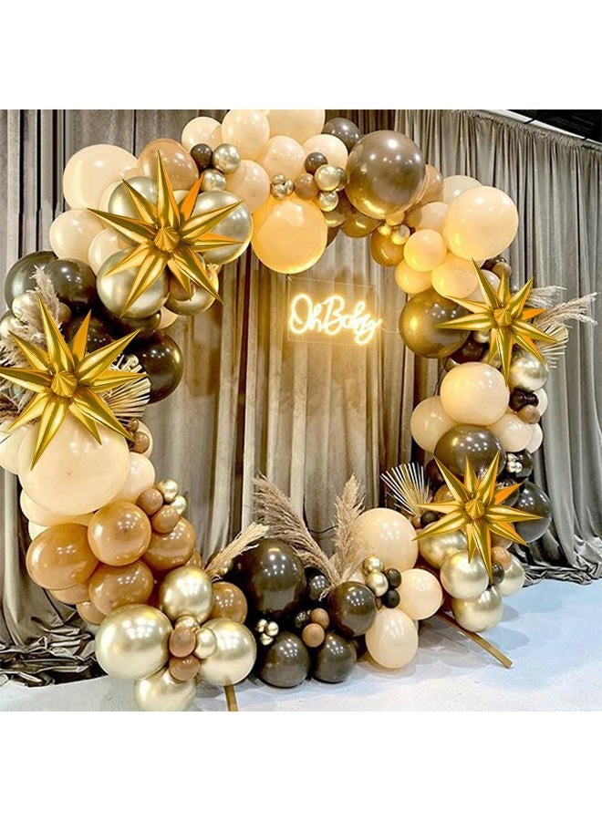 Moukiween 60 PCS Gold Star Foil Balloons, 12 Point Cone Explosion Star Foil Balloons for Birthday, Wedding, Graduation Ceremony and Anniversary Backdrop (Gold) - Image 5