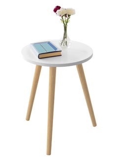 MAAS Elegant and Modern Round Coffee Table Set, Perfect for All Spaces – Ideal for Living Rooms, Lounges, or Even Offices. Size: 40X44 cm, Color: White  - Image 2