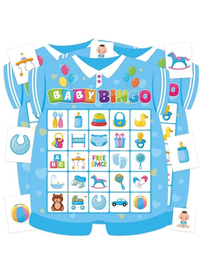 Leezead Baby Shower Bingo Game for Adults, 24 Players Baby Shower Bingo Cards Newborn Bingo Game for Family Friends Large Group Activity - Image 1