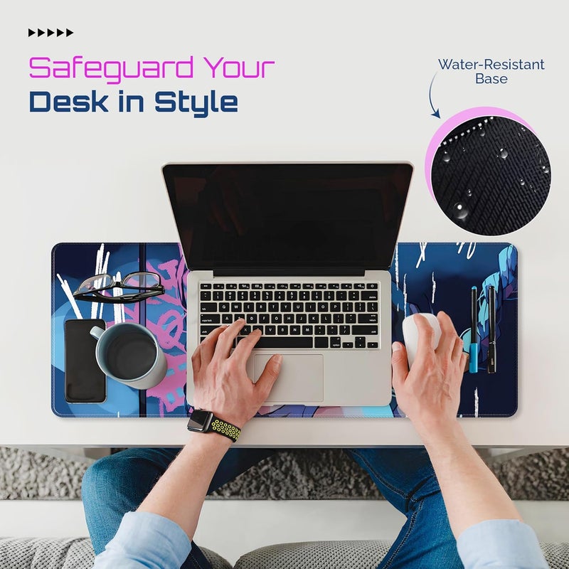 Large game mouse pad 800x300x3mm mouse and keyboard, non-slip and waterproof surface, anime cute girl pattern, suitable for competitive game leagues - Image 4