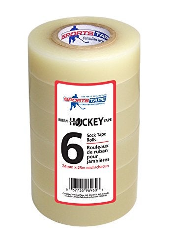 SportsTape Hockey Tape Multipack Clear 6 Roll